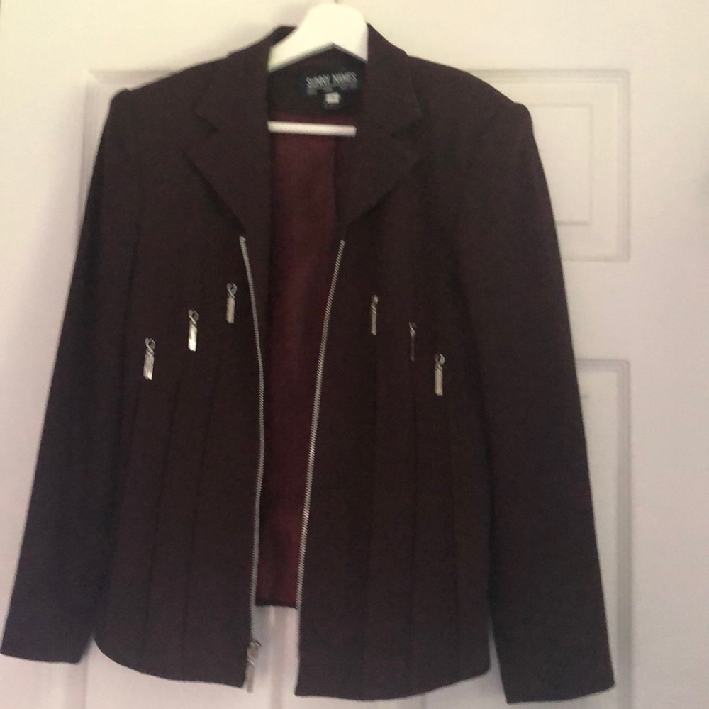 Dark Chocolate dress jacket with zipper front
